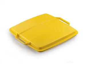Couvercle durable poubelle durabin capacite 90l carre    avec poignee coloris jaune — Non classé