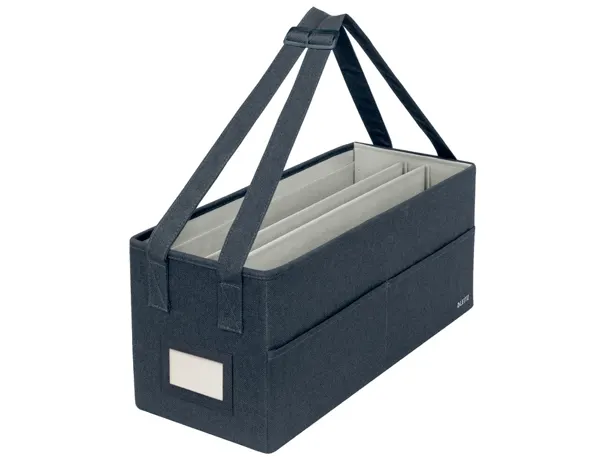 Sac rangement leitz nomades pliable tissu sacoche ouverte 3 compartiments interne       fermeture zip 2 poignees — Non classé