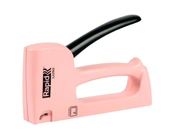 Agrafeuse murale rapid r13 ljung agrafes fil fin n13     poignee ergonomique coloris   rose bruyere — Non classé