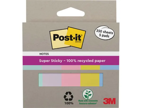 Marque-pages post-it papier index coloris pastel assortis lot 5x70 unites — Non classé