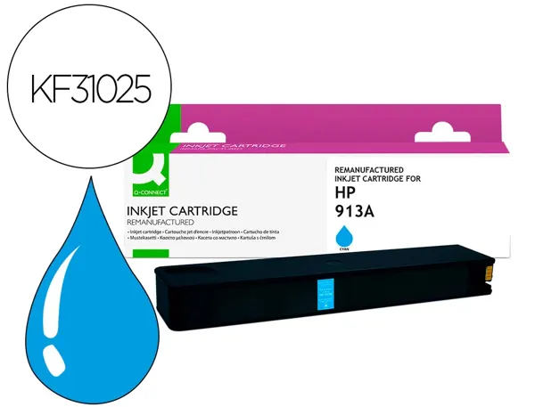 Cartouche d'encre compatible q-connect hp 913a 3200 p cyan — Non classé