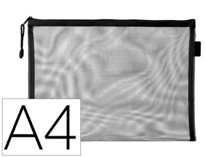 Pochette zip liderpapel a4 multiusage fermeture eclair   polyester transpirable        coloris noir — Non classé