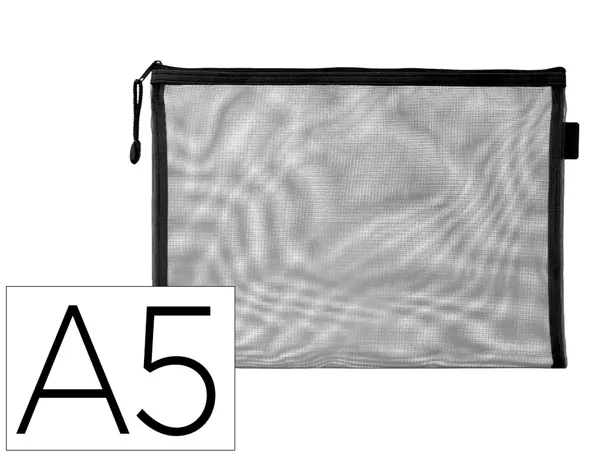 Pochette zip liderpapel a5 multiusage fermeture eclair polyester transpirable coloris noir — Non classé