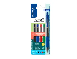 Roller pilot g-2+ encre gel pointe moyenne coloris        assortis pochette 4 unites — Non classé