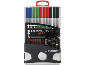 Feutre stabilo creative tips arty encre base eau pointes   et coloris assortis           colorparade 20 unites — Non classé