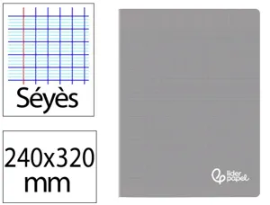 Cahier piqure liderpapel couverture pp 240x320mm 96p   seyes coloris gris — Non classé