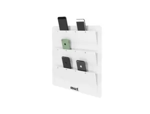 Rangement mural paperflow telephone portable 43x42x3cm  capacite 12 unites coloris    gris clair — Non classé