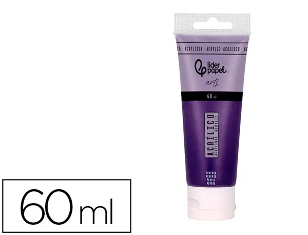 Peinture acrylique liderpapel tube en plastique de 60 ml coloris pourpre — Non classé