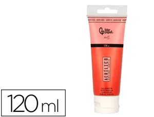Peinture acrylique liderpapel tube en plastique de 120 ml   coloris rouge vermillon — Non classé