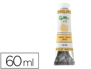 Peinture gouache tempera liderpapel tube en aluminium  de 60 ml coloris jaune de     naples — Non classé