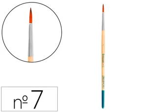 Pinceau pour peinture acrylique et aquarelle        liderpapel n 7 pointe ronde   en poils synthetiques — Non classé