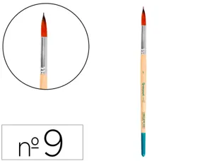 Pinceau pour peinture acrylique et aquarelle        liderpapel n 9 pointe ronde   en poils synthetiques — Non classé