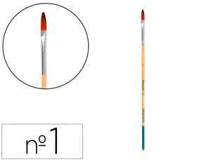 Pinceau pour peinture acrylique et aquarelle        liderpapel n 1 pointe langue  de chat en poils synthetiques — Non classé