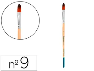 Pinceau pour peinture acrylique et aquarelle        liderpapel n 9 pointe langue  de chat en poils synthetiques — Non classé