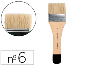 Pinceau plat liderpapel large 65 mm en poils de soie        naturelle certifie fsc — Non classé
