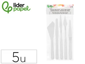 Spatule pour peinture liderpapel en plastique       sachet de 5 unites tailles    assorties — Non classé
