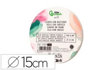 Toile sur chassis rond liderpapel agrafee au dos     100% coton bords en bois 15   cm 280g/m2 — Non classé