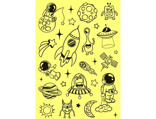 Sticker avery reflechissant theme espace sachet 56 unites — Non classé