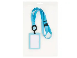 Porte-cartes avery avec enrouleur et tour de cou      recycle ajustable coloris     bleu — Non classé