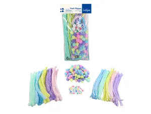 Chenille sodertex yeux mobiles & pompons paques      coloris assortis maxi pack    300 unites — Non classé