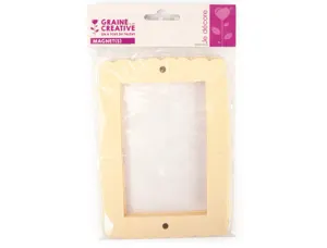 Cadre graine creative bois magnet ondules 170x120mm lot  3 unites — Non classé