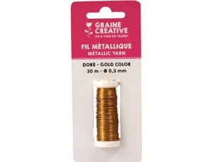 Fil metallique graine creative bobine 0,3x30m       coloris dore — Non classé