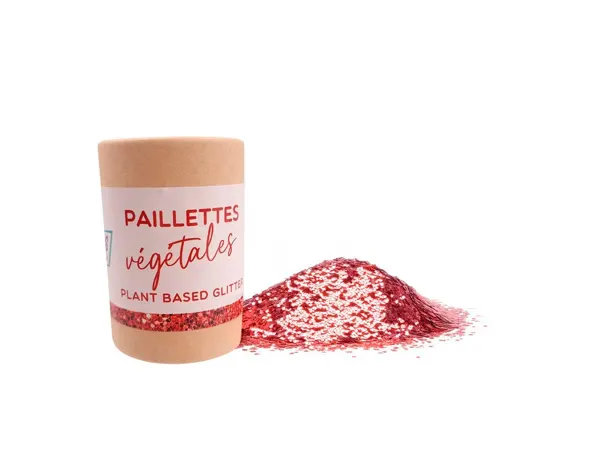 Paillettes oz international biodegradable vegetales tube  carton 35g coloris rouge — Non classé