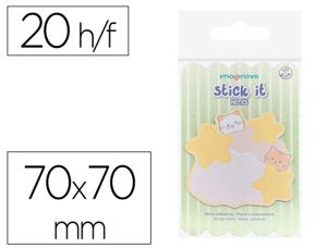 Bloc notes imaginovo adhesifs meow nuages 20 feuilles 70x70 mm — Non classé