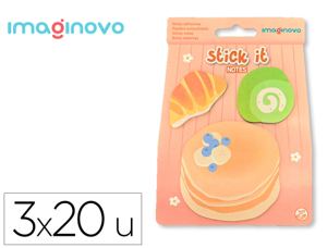 Bloc notes imaginovo adhesifs foodies pancakes tailles      assorties 20 feuilles — Non classé