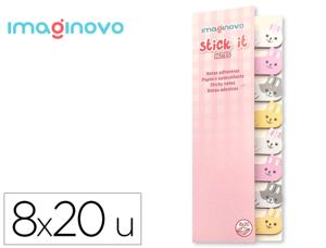 Bloc notes adhesives imaginovo marque pages lapin  120 feuilles  8x15x48 mm — Non classé