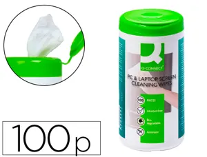 Lingette écrans q-connect biodégradable sans solvants nocifs tous écrans nouvelle génération boîte 100 unités — Non classé