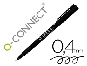 Stylo-feutre q-connect écriture fine 0.4mm pointe extra-fine corps couleur encre noir — Non classé