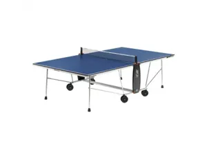 Table cornilleau tennis de table indoor 100 encadrement  acier poteaux et filet        rabattables coloris bleu — Non classé