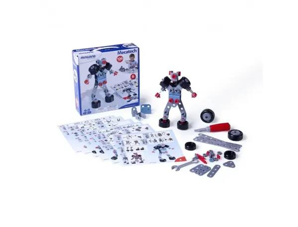 Mecatech miniland construction de vehicules     robots et personnages 6       modeles 106 pieces et 6 — Non classé