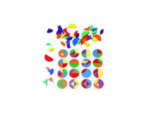 Symetrie et spatialisation rolf circle game 6 formes et  6 coloris 294 pieces 24       cartes modeles 12 supports — Non…