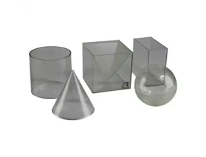 Solides et volumes wissner volumes a remplir corps       transparents plastique 5      pieces 10 cm — Non classé
