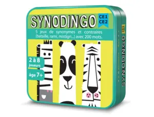 Apprendre a lire et a ecrire cocktail games synodingo ce1  au ce2 5 regles synonymes et  contraires 103 cartes 6 — Non classé