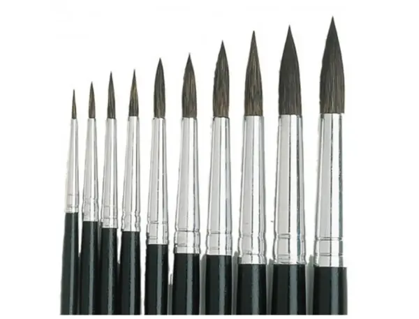 Pinceaux aquarelle n16 ronds ideal pour contours ou        details aquarelle ou encre    lot de 10 unites — Non classé