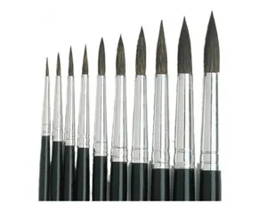 Pinceaux aquarelle n18 ronds ideal pour contours ou        details aquarelle ou encre    lot de 10 unites — Non classé