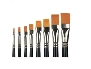 Brosses poils synthetiques plates n 10 pour peinture     acrylique virole en alu lot   de 10 unites — Non classé