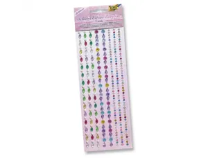 Lot bordures strass folia adhesive 25 cm 8 unites       coloris et formes assorties — Non classé