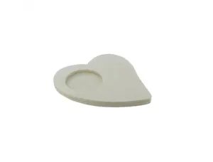 Bougeoir bois ocolor 11.5x10x0.7cm forme coeur     coloris naturel — Non classé