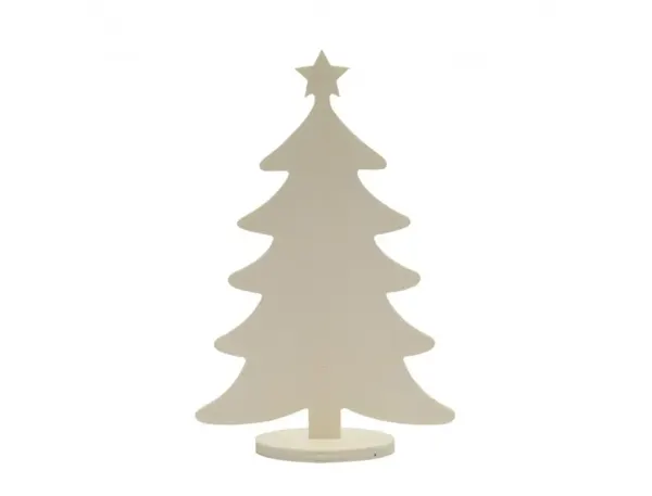 Sapin bois ocolor sur base 13x20cm coloris naturel lot   de 10 — Non classé