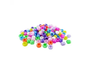 Perle plastique innspiro cassis 9mm coloris nacres     assortis bocal de 1000 perles — Non classé