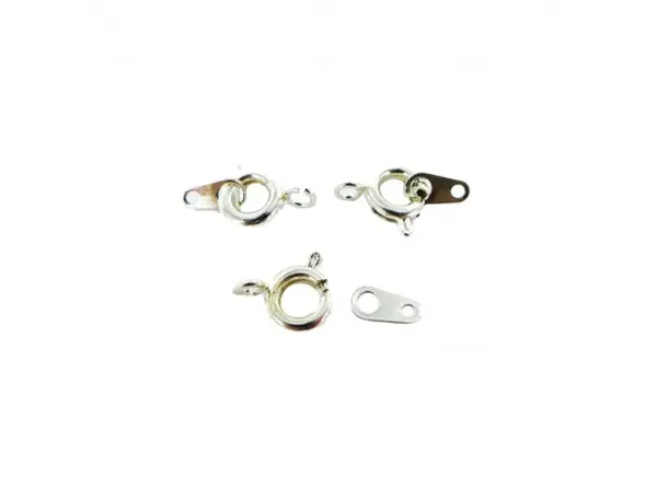 Fermoir a ressort innspiro 6mm avec anneau coloris       argent lot de 7 — Non classé