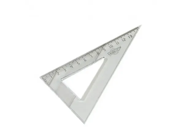 Equerre faibo plastique incolore 60  hypotenuse 16 cm — Non classé