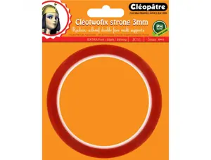 Adhesif cleopatre cleotwofix double face extra fort multi  supports ph neutre rouleau de 3mmx10m — Non classé