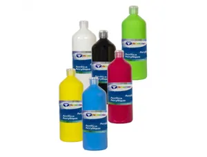 Peinture acrylique tcolors multisupports sechage rapide  500ml coloris jaune — Non classé