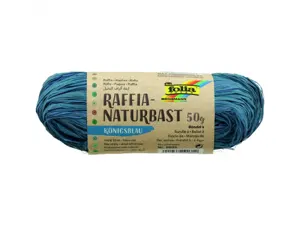 Raphia vegetal clairefontaine coloris bleu pelote 50g — Non classé