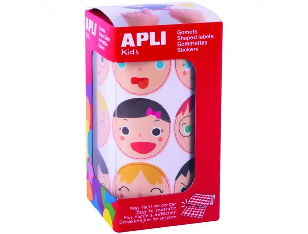 Gommette apli 33mm emotions assorties rouleau 380 unites — Non classé